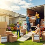 Family packing for a move, showcasing excitement and organization in the moving process