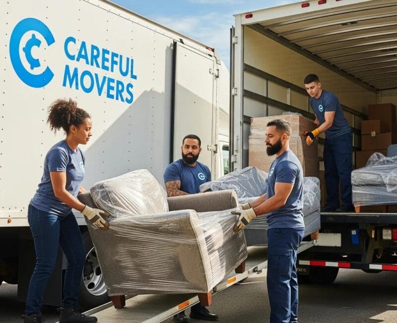 Professional furniture moving team demonstrating quality service and reliability