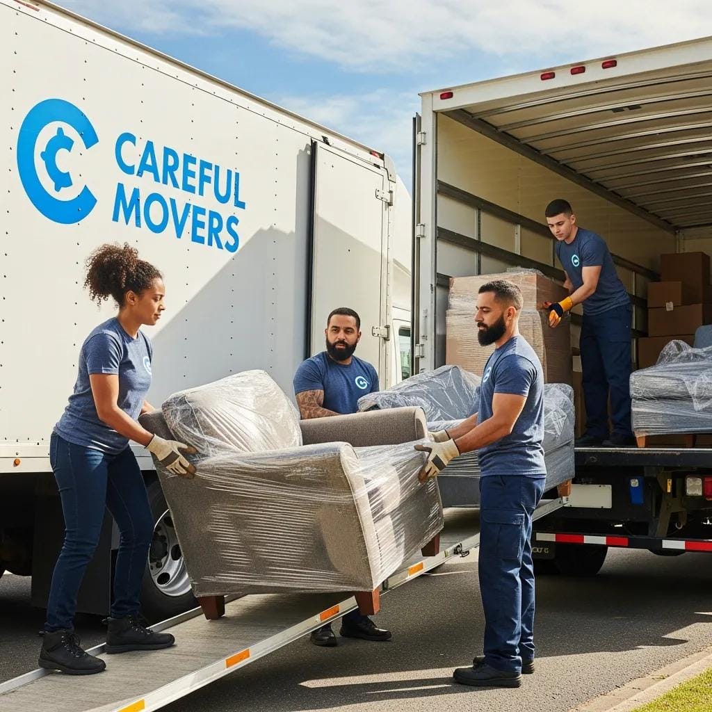 Professional furniture moving team demonstrating quality service and reliability