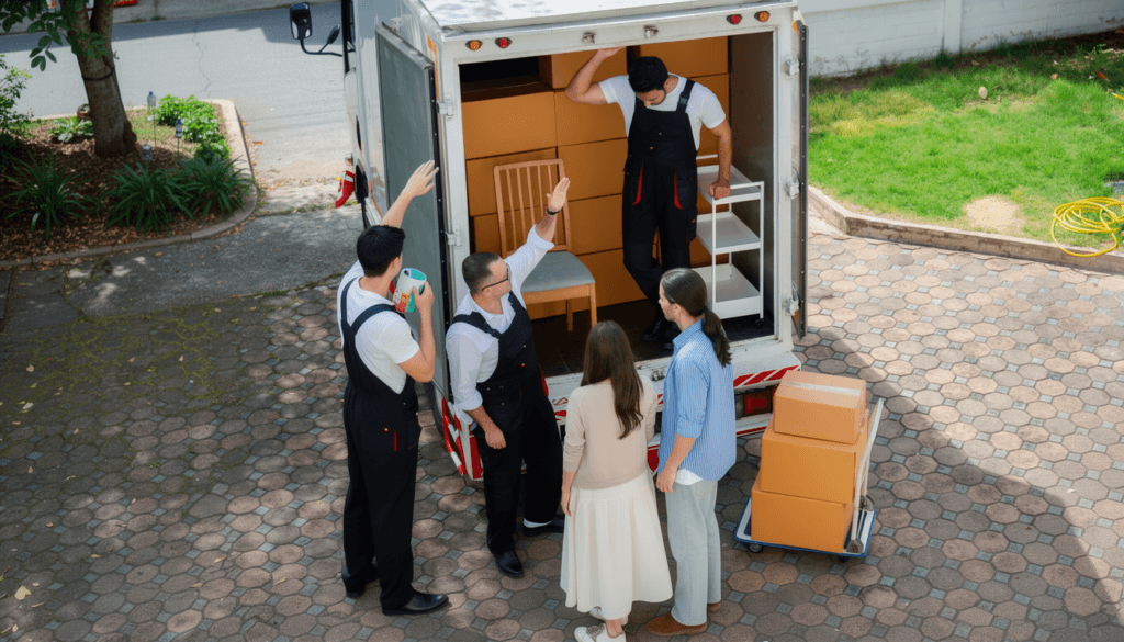 Movers in Muwaileh Sharjah - Movers in uniform moving furniture