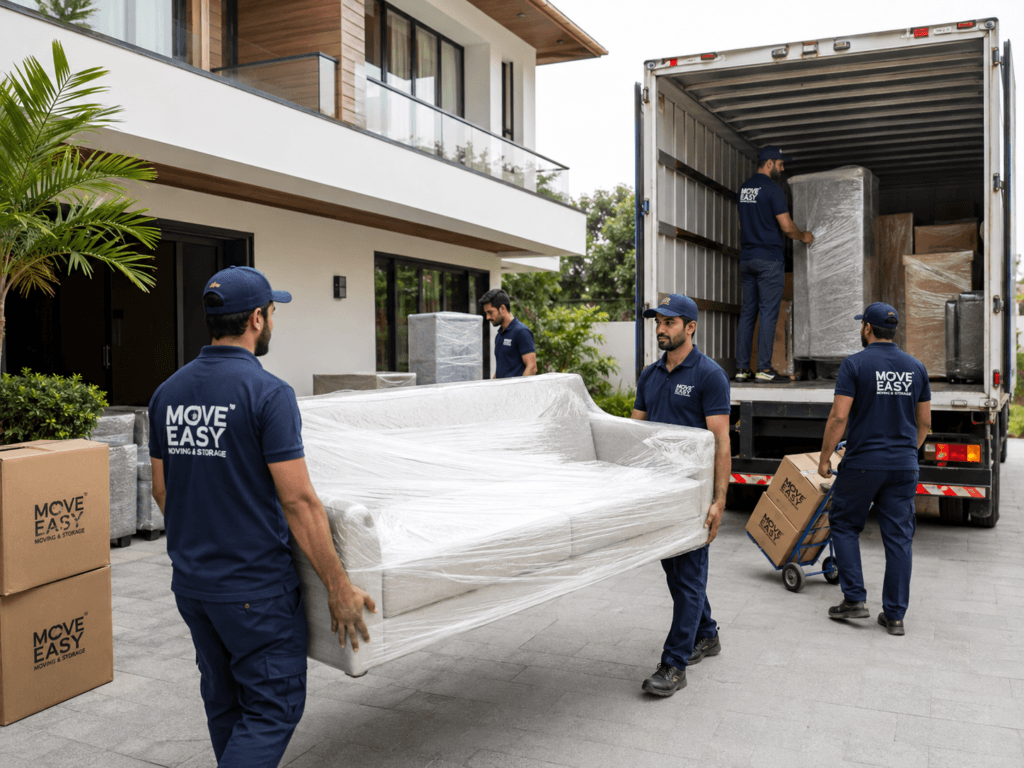 Workers moving Furniture in Muweilah Commercial